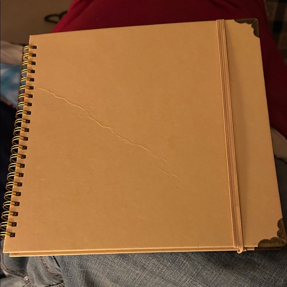 Elegant Cream Spiral scrapbook